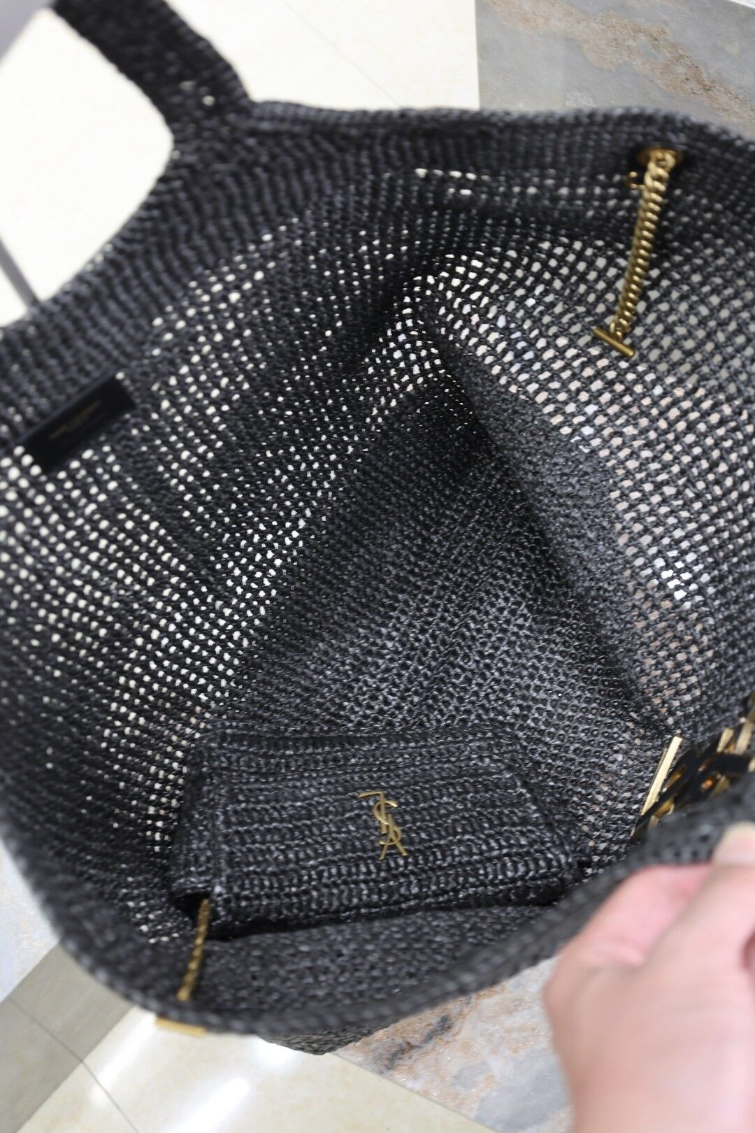 Y*L icare in raffia 37-55x43x5cm