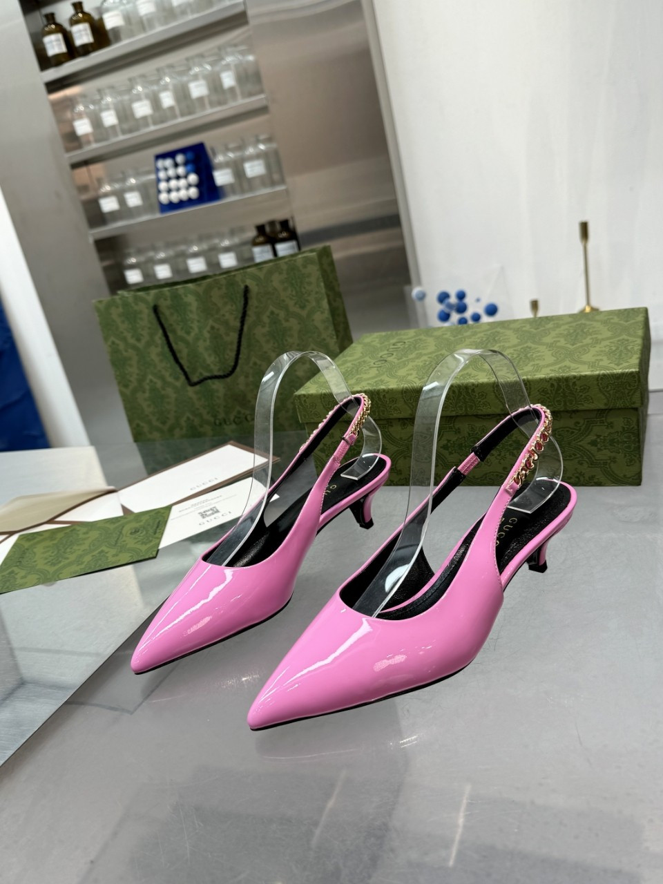 G*u*i signoria slingback pump mid-heel shoes