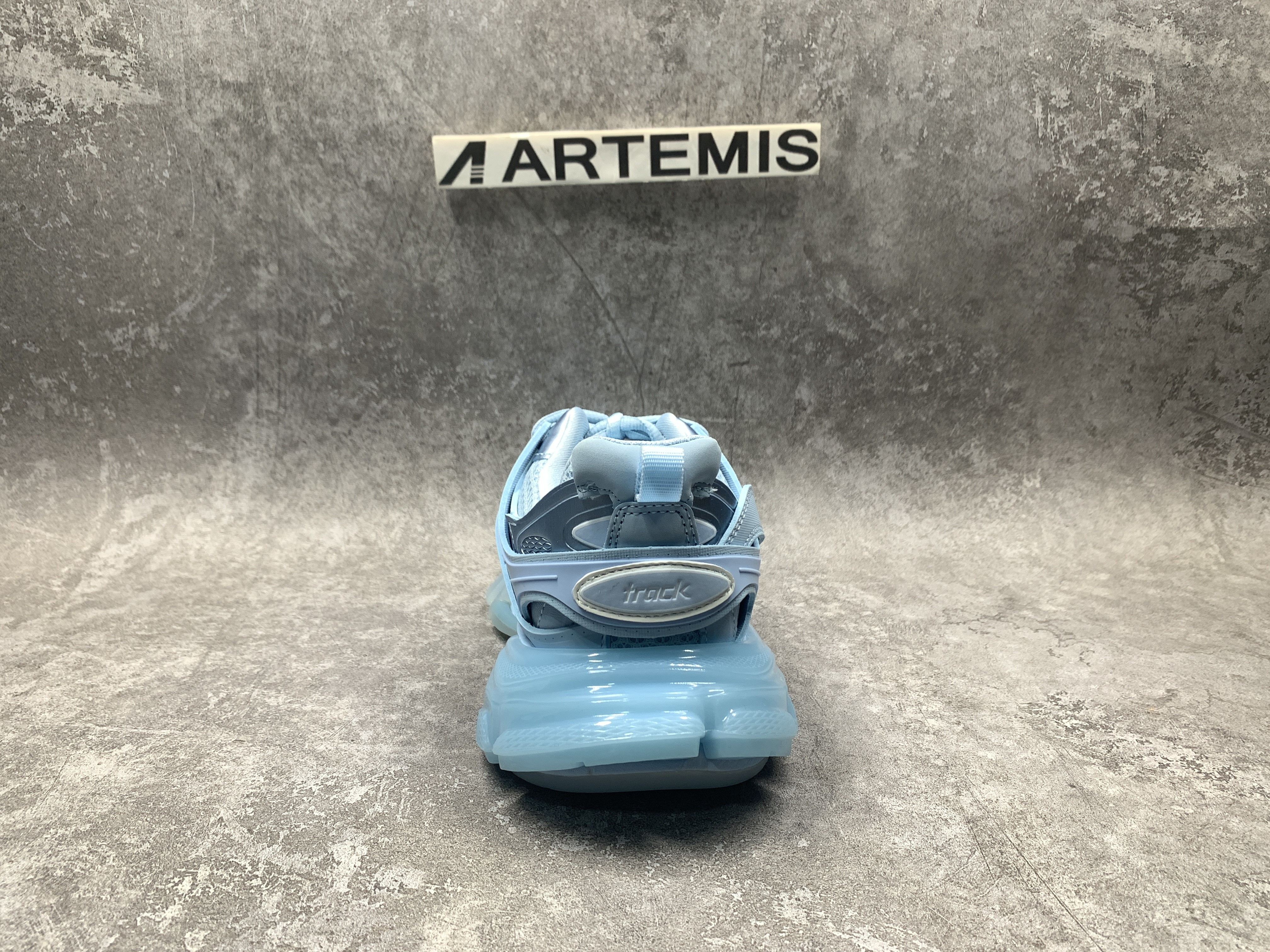 Balenciga Track Sneaker Clear Sole Light Blue