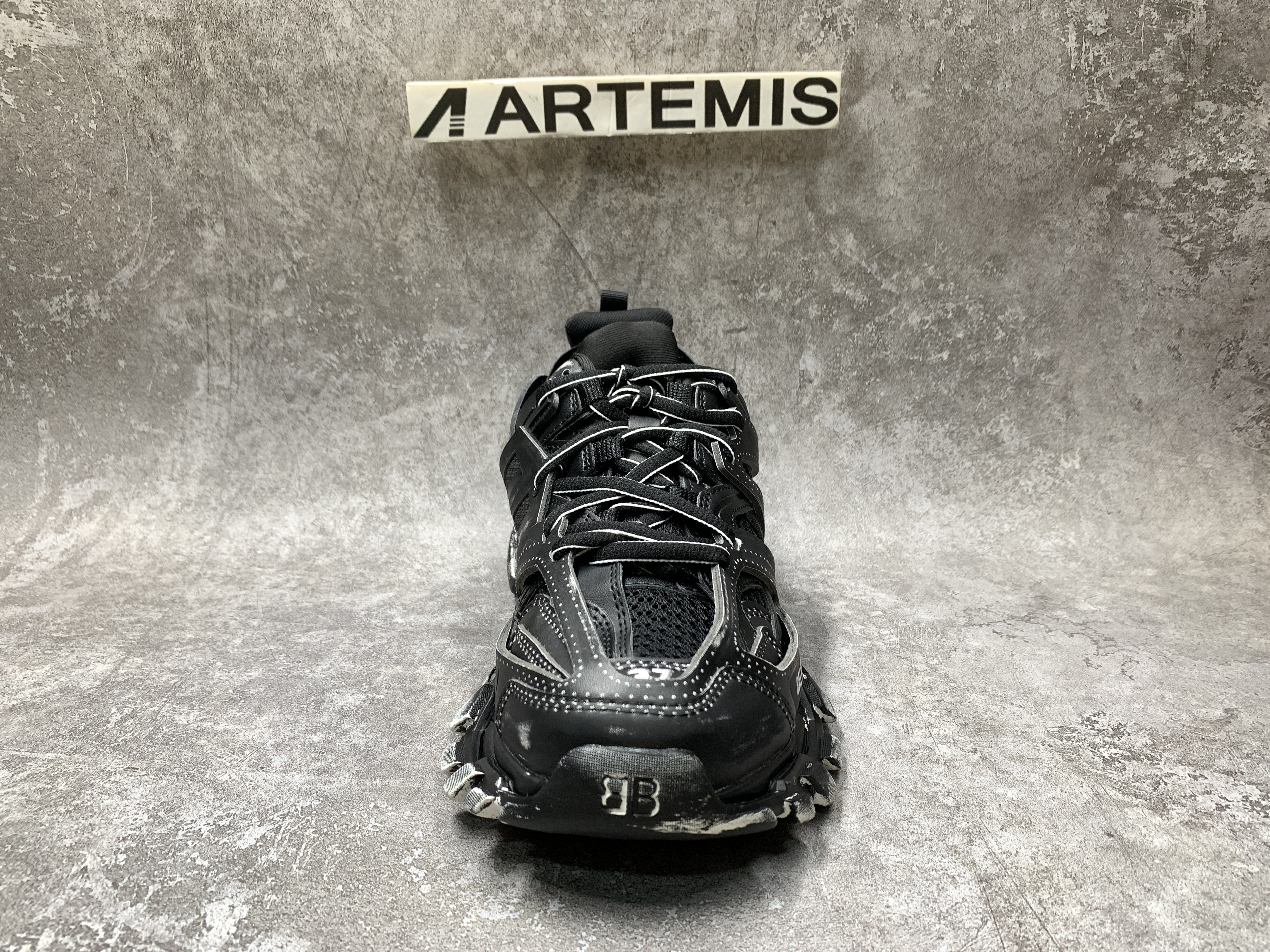 Balenciga Black Faded Track Sneakers