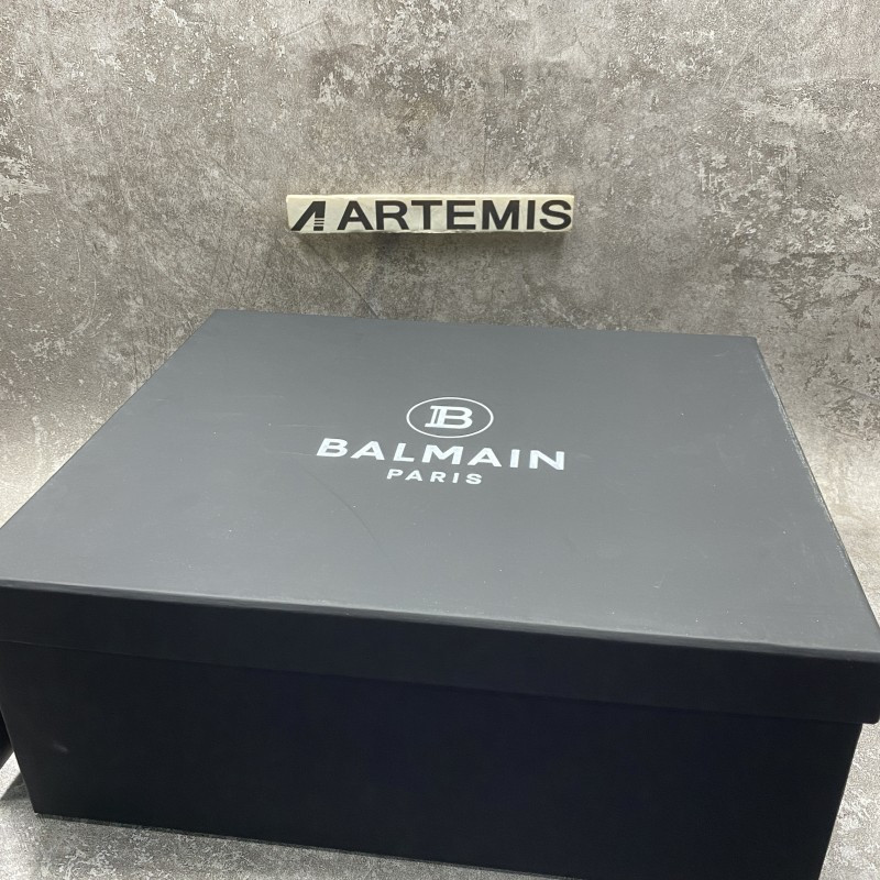 Balmain Neoprene and calfskin Unicorn low-top sneakers