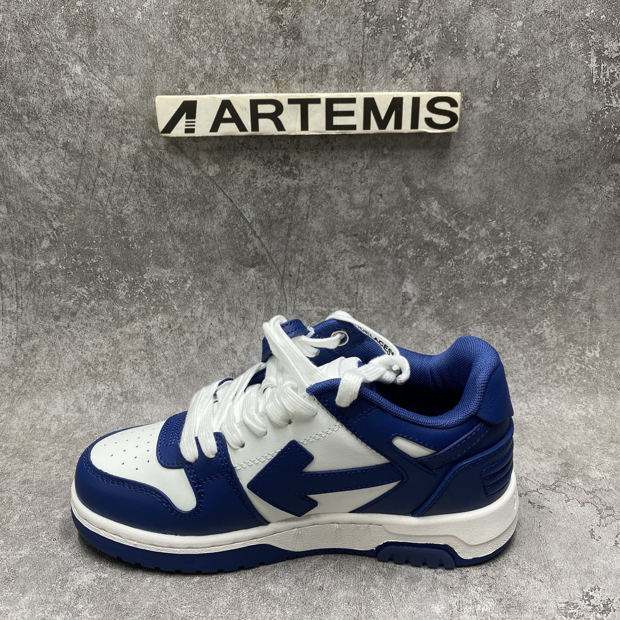 Off-White Out Of Office Leather Sneaker Dark Blue White