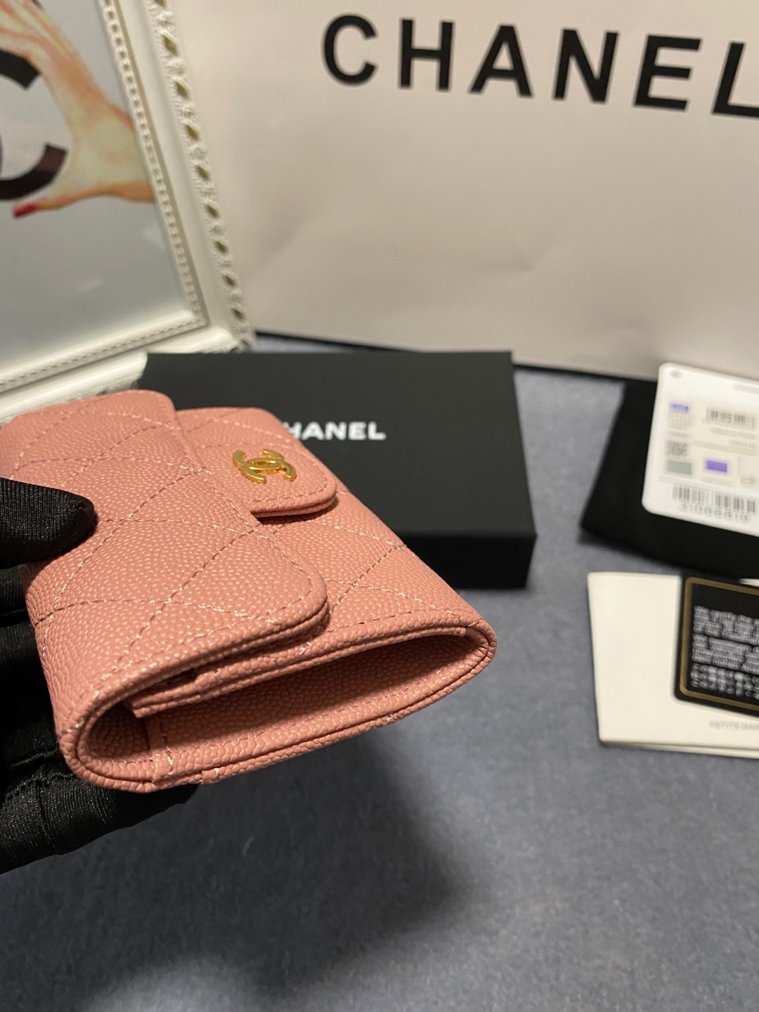 Ch*el card holder 11.3 x 7.5 x 2.5 cm