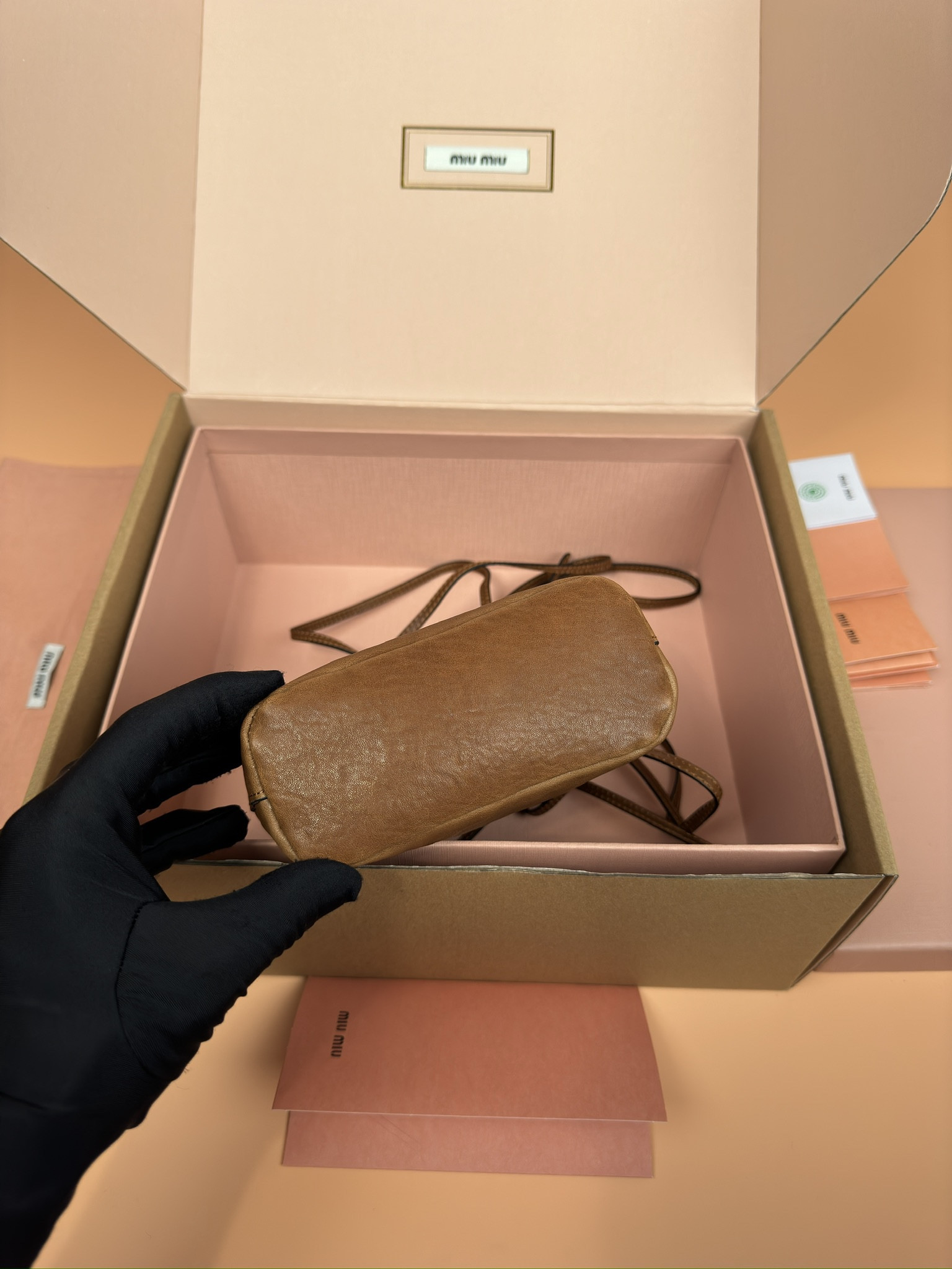 Miu Miu Nappa leather mini bag 17x14x6cm