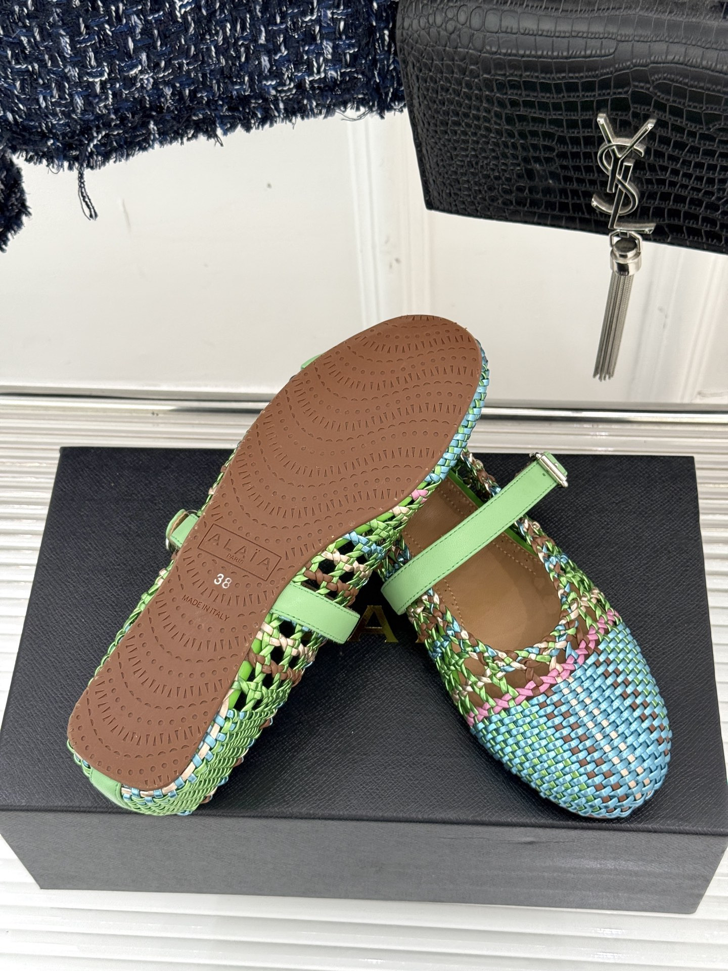 UA Alaïa Hollow Woven Mary Jane Flats(Customized Size 7-10 days production time)